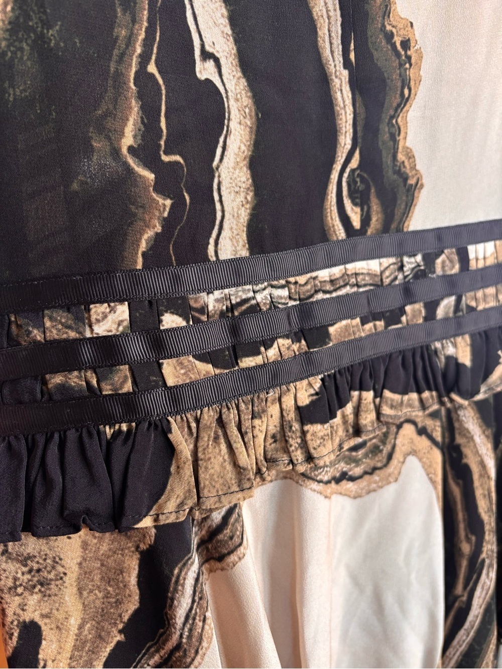 THE KOOPLES 100% Silk Marble Print Mini Dress NWT FR 1 Parisian Chic - Picture 11 of 16